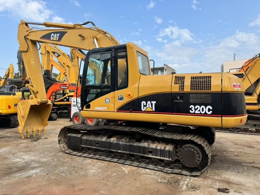 Подержанный CAT Caterpillar 320C Гидравлический экскаватор с ползучей ручкой Строительная техника 20 тонн