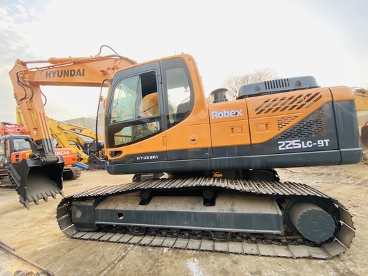 22 тонны оригинальная японская вторая рука Hyundai R225 Crawler экскаватор с мощностью двигателя 112 кВт и емкостью ведра 1,05 м3