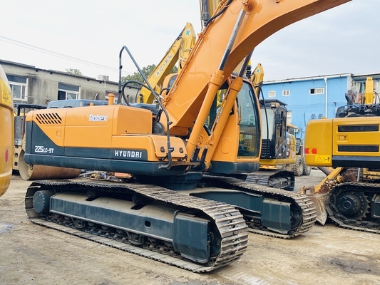 22 тонны оригинальная японская вторая рука Hyundai R225 Crawler экскаватор с мощностью двигателя 112 кВт и емкостью ведра 1,05 м3