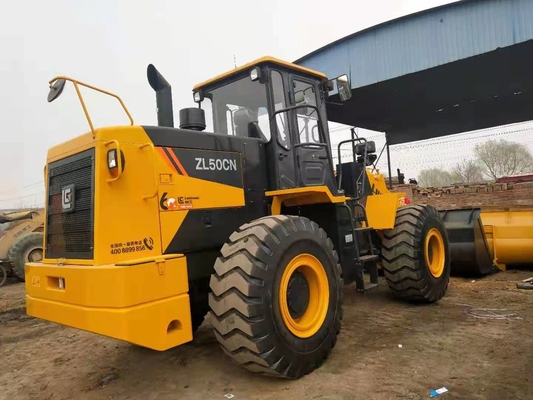3-5 тонн Использованная колесная погрузка Liugong ZL50CN 1.8-5.6cbm ведровая погрузка