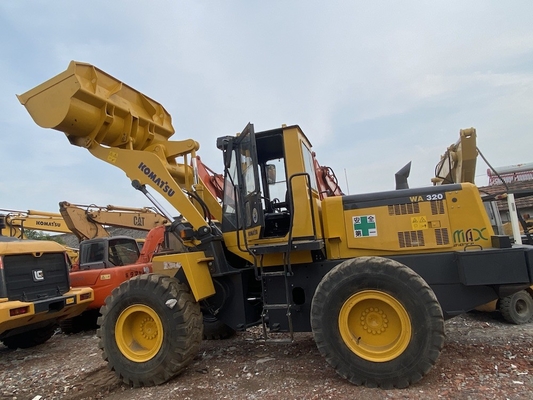 3-5 тонн Подержанный Komatsu WA320-3 Колесный погрузчик Использованный передний погрузчик