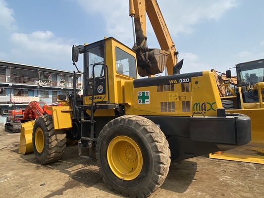 3-5 тонн Подержанный Komatsu WA320-3 Колесный погрузчик Использованный передний погрузчик