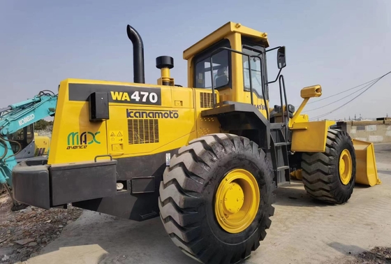 Вторая рука Komatsu WA470-3 колесный погрузчик Использованный передний погрузчик