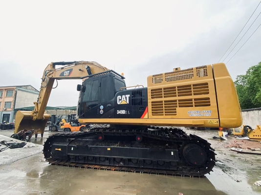 Оригинальный японский экскаватор Cat 349D вторая рука, Caterpillar Использованный экскаватор 49 тонн