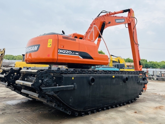 Doosan Использованный экскаватор DH220LC-9E с 1 м3 Речной очистной машиной