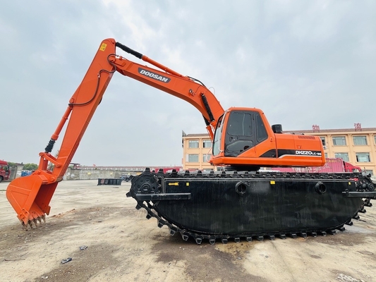 Doosan Использованный экскаватор DH220LC-9E с 1 м3 Речной очистной машиной