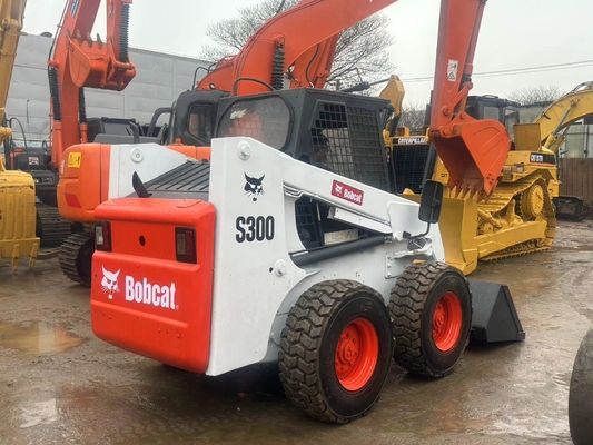 Использованный Bobcat S300 Mini Skid Steer Loader, подержанный Bobcat Skid Loader 1m3 60KW