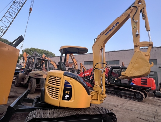 Мини экскаватор Использованный Komatsu PC35MR Crawler экскаватор Подержанный экскаватор Строительная техника