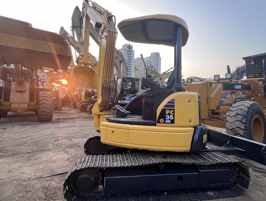 Мини экскаватор Использованный Komatsu PC35MR Crawler экскаватор Подержанный экскаватор Строительная техника