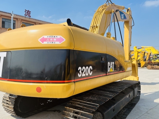 Эксплуатационный экскаватор CAT 320C с максимальной глубиной копания 6550 мм и двигателем CAT 3066